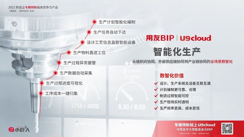 賦能“中國(guó)智造”，用友U9 cloud智能工廠建設(shè)